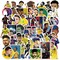 50 Pcs Vinyl Sticker of Neymar Jr for Soccer Lovers Waterproof Stickers Bomb for Wall,(Neymar)